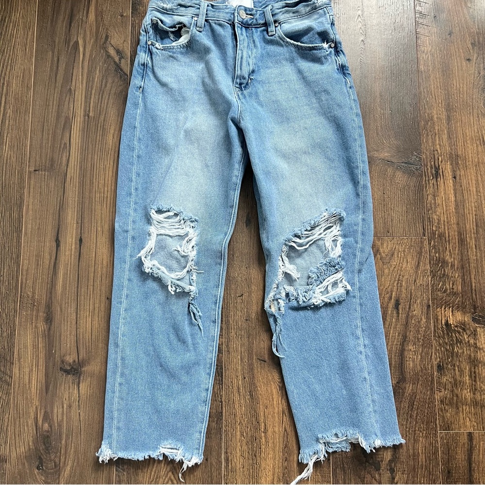Petra 153 Distressed Women's Jeans, cropped, Size 7